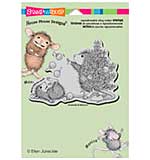 SO: Stampendous House Mouse Cling Rubber Stamp 6.5x4.5 Sheet - Juggling Ornaments