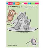 SO: Stampendous House Mouse Cling Rubber Stamp 6.5x4.5 Sheet - Mistletoe Mice