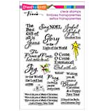 SO: Stampendous Perfectly Clear Christmas Stamps 4x6 Sheet - Joyful Phrases