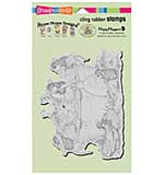 SO: Stampendous House Mouse - Kitty Cleaning Cling Stamp