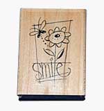 Stampendous Wood Mounted Stamp - Smile Word