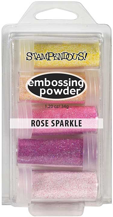 Stampendous Embossing Powder 5pk 1.2oz - Rose Sparkle