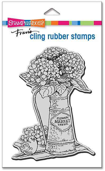 Stampendous Cling Stamp - Hydrangea Tin