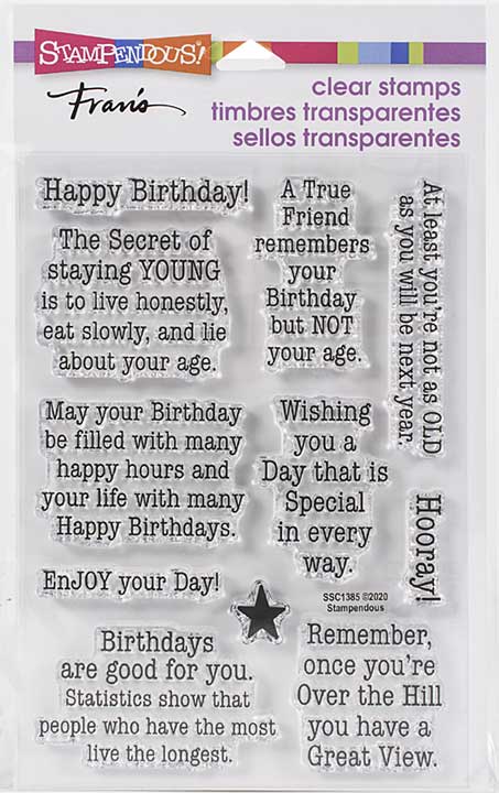 Stampendous Perfectly Clear Stamps - Birthday Age