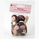SO: Assorted Buttons - Coffee and Cream