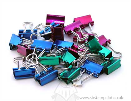SO: Embellishment - Coloured Binder Clips - 24 Pieces
