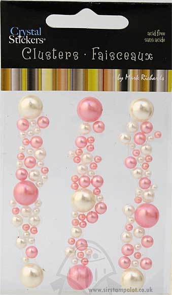 SO: Self Adhesive Crystal Stickers - Pearl Clusters - Natural an