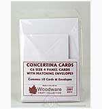 SO: Concertina C6 Size - 4 Panel Cards with Matching Envelopes (10 p