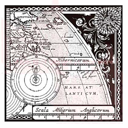 SO: Woodware Clear Stamps 3.5x3.5 Sheet - Map and Compass