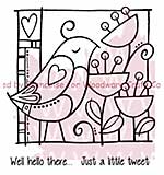 Woodware Clear Stamps 3.5x3.5 Sheet - Hello Birdie