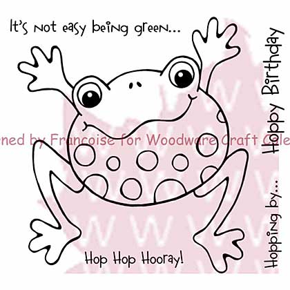 SO: Woodware Clear Stamps 3.5x3.5 Sheet - Hoppy Frog