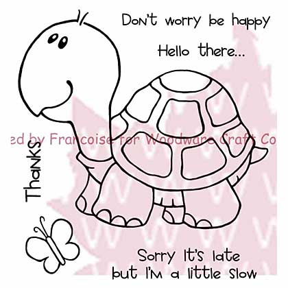 SO: Woodware Clear Stamps 3.5x3.5 Sheet - Checky Turtle