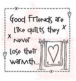 Woodware Clear Stamps 3.5x3.5 Sheet - Quilt Friends