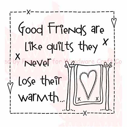 Woodware Clear Stamps 3.5x3.5 Sheet - Quilt Friends