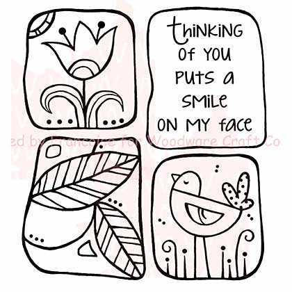 Woodware Clear Stamps 3.5x3.5 Sheet - Smile On My Face