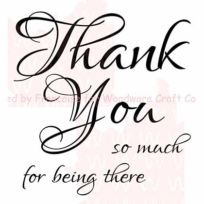 SO: Woodware Clear Stamps 3.5x3.5 Sheet - Script Thank You
