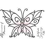 Woodware Clear Stamps 3.5x5.5 Sheet - Curly Butterfly