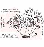 Woodware Clear Stamps 5.5x3.5 Sheet - Smell The Flowers