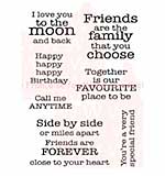 Woodware Clear Stamps 5.5x3.5 Sheet - Friendships