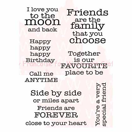 Woodware Clear Stamps 5.5x3.5 Sheet - Friendships