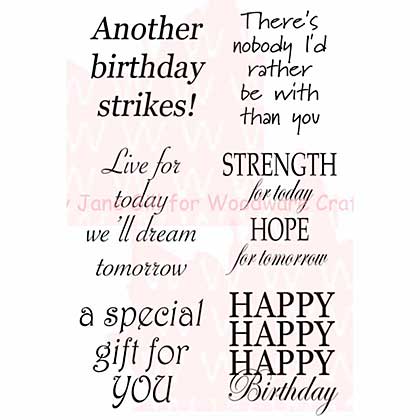 Woodware Clear Stamps 3.5x5.5 Sheet - Everyday Verses