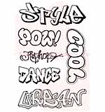 SO: Woodware Clear Stamps 3.5x5.5 Sheet - Graffiti