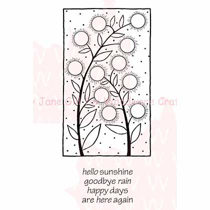 SO: Woodware Clear Stamps 3.5x5.5 Sheet - Bubble Bloom Carol