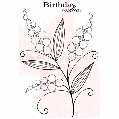 SO: Woodware Clear Stamps 3.5x5.5 Sheet - Bubble Bloom Michelle