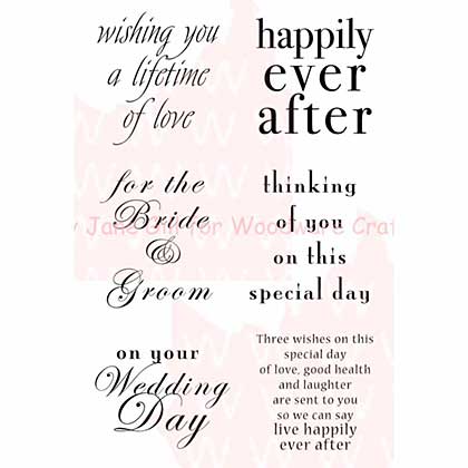 SO: Woodware Clear Stamps 3.5x5.5 Sheet - Wedding Words