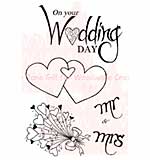 SO: Woodware Clear Stamps 3.5x5.5 Sheet - Mr and Mrs Hearts
