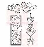 SO: Woodware Clear Stamps 3.5x5.5 Sheet - Wedding Hearts
