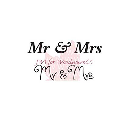 Woodware Clear Stamps 2.5x1.75 Sheet - Mr. and Mrs.