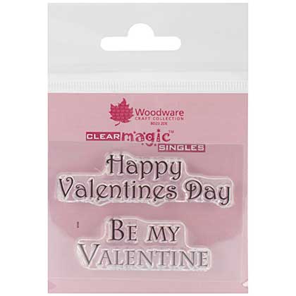 SO: Woodware Clear Stamps 2.5x1.75 Sheet - Happy Valentines Day