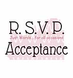 Woodware Clear Stamps 2.5x1.75 Sheet - R.S.V.P Acceptance