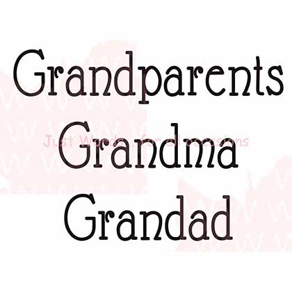 Woodware Clear Stamps 2.5x1.75 Sheet - Grandparents