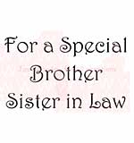 Woodware Clear Stamps 2.5x1.75 Sheet - For A Special Brother Sister In-Law