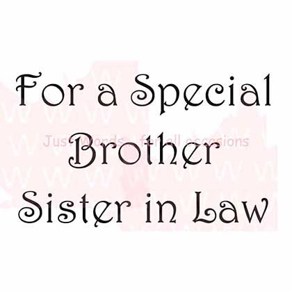 Woodware Clear Stamps 2.5x1.75 Sheet - For A Special Brother Sister In-Law