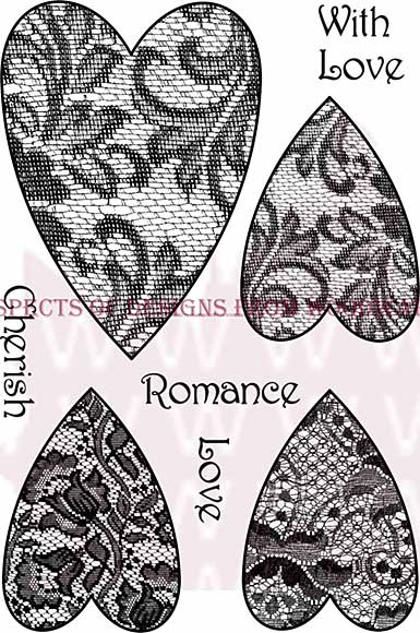 SO: Lace Hearts - Woodware Clear Magic Stamps