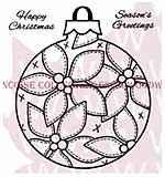 Patch Poinsettia Bauble - Woodware Clear Magic Stamps