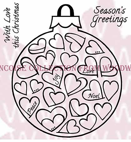 Love Bauble - Woodware Clear Magic Stamps