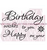 SO: Scripted Birthday - Woodware Clear Magic Stamps