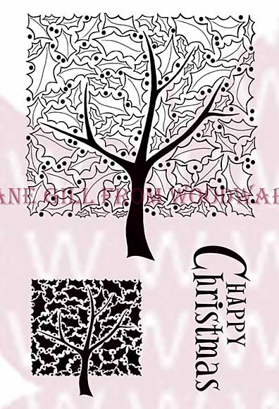 SO: Holly Tree - Woodware Clear Magic Stamps