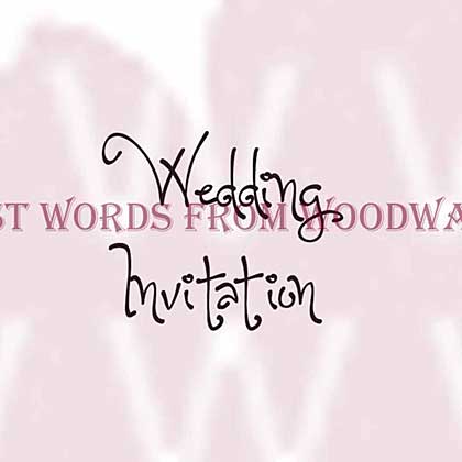Wedding Invitation - Woodware Clear Magic Stamps