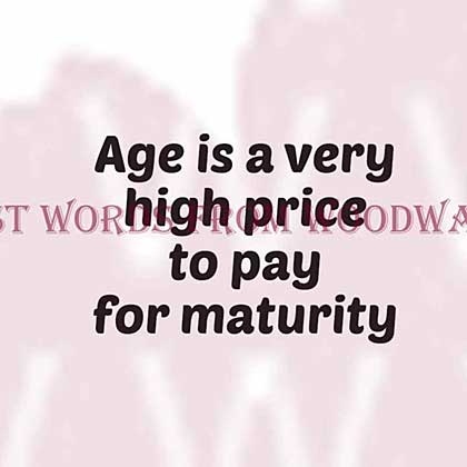 SO: Age Is A Very High Price - Woodware Clear Magic Stamps
