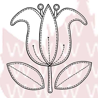 Woodware Clear Stamps - Tulip Patch