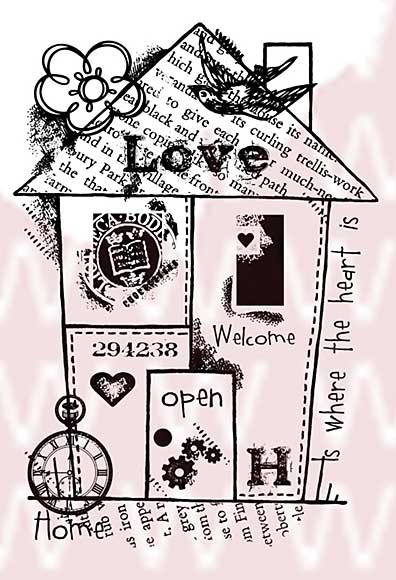 Woodware Clear Stamps - Home Collage