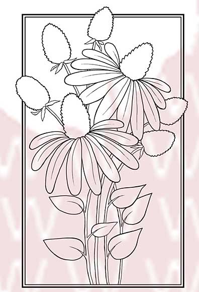 Woodware Clear Stamps - Cone Flower