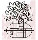 WA16 Woodware Clear Stamps - Deco Roses