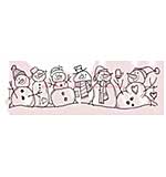 WA16 Woodware Clear Stamps - Snowmen Family