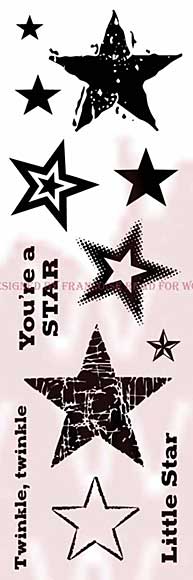 WA16 Woodware Clear Stamps - Seeing Stars